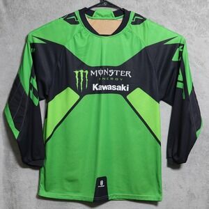 Thor Phase Monster Energy Jersey Mens Medium Green Black Motocross Kawasaki